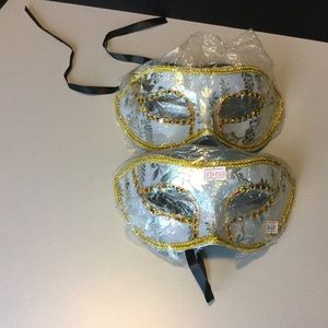 Gold Trimmed Masquerade Masks